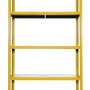 Scaffale in metallo 5 piani in kit a bulloni 100x40xH187 giallo