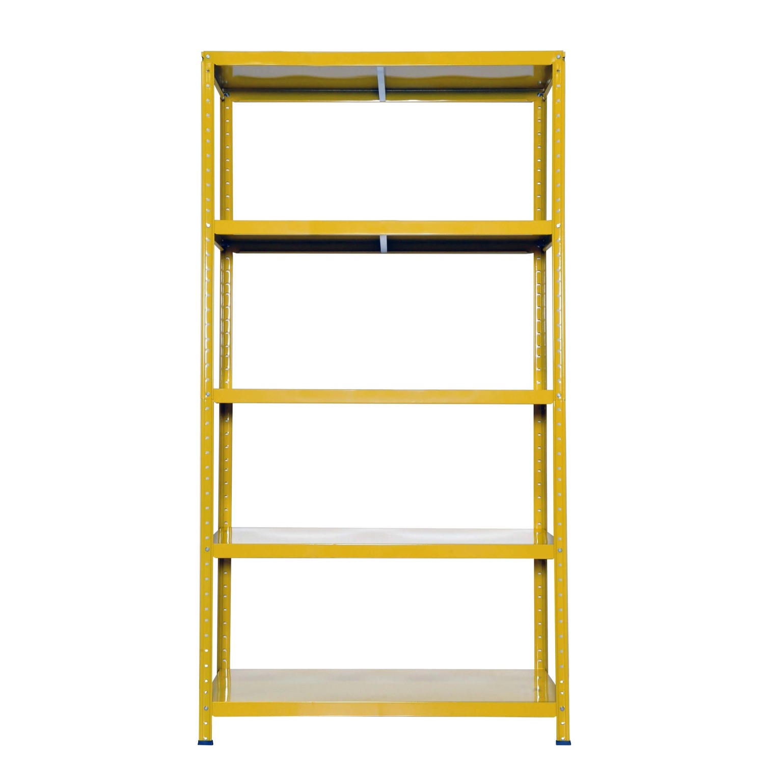 Scaffale in metallo 5 piani in kit a bulloni 100x40xH187 giallo