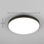 Plafoniera LED nera Spica, 27 cm di diametro, design moderno per interni.