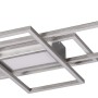 Moderna lampada da soffitto a LED Trio Irvine, 60W, nickel opaco, dimmerabile con telecomando.