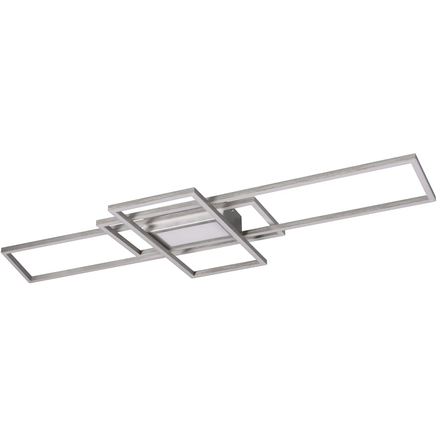 Moderna lampada da soffitto a LED Trio Irvine, 60W, nickel opaco, dimmerabile con telecomando.