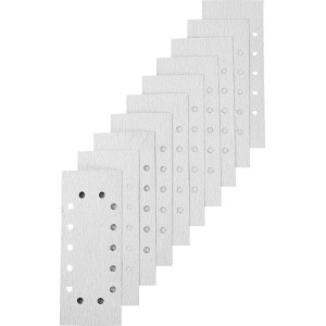 Strisce abrasive LUX Comfort K60, set da 10, 115x280mm, forate per levigatrice orbitale.