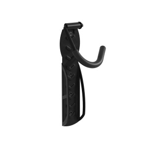 Portabici nero da parete, accessorio per casette da giardino.