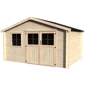 Casetta da giardino in legno Flodeal Sp 28 mm H244xL419XP302 cm