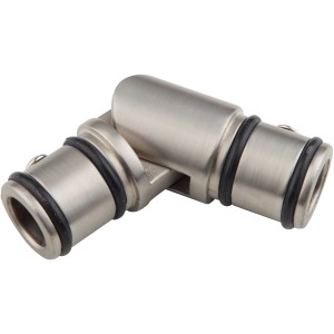 Giunto angolare Mydeco per bastoni per tende, effetto acciaio inox, Ø 2 cm.