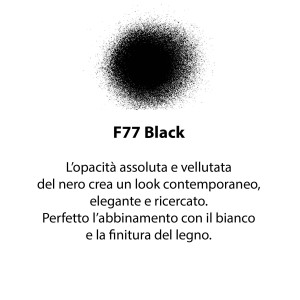 Campione di colore F77 Nero per il fai-da-te.
