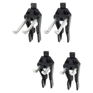 Set di ganci doppi LUX per pannello forato, set da 4, per appendere utensili senza fori.
