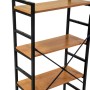 Scaffale in metallo e legno Achille 4 ripiani 60x28x117 cm_5