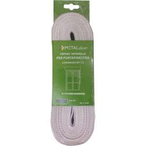 Cintino per tapparelle in cotone marrone arrotolato, lunghezza 7,5 m.