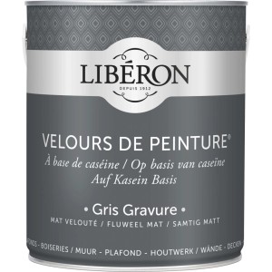 Idropittura lavabile Velours de Peinture Liberon Gris Gravure 2,5 L