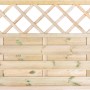 Pannello di recinzione in legno con motivo a rombi per il giardino.