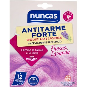 Nuncas Antitarme Forte antitarme per lana e cashmere, profumo di lavanda. Adatto per cassetti.