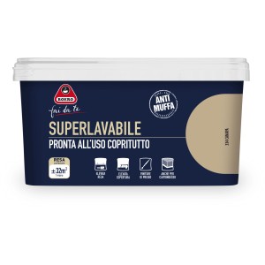 Pittura per interni Boero, colore 334 Canapa, super lavabile e coprente.