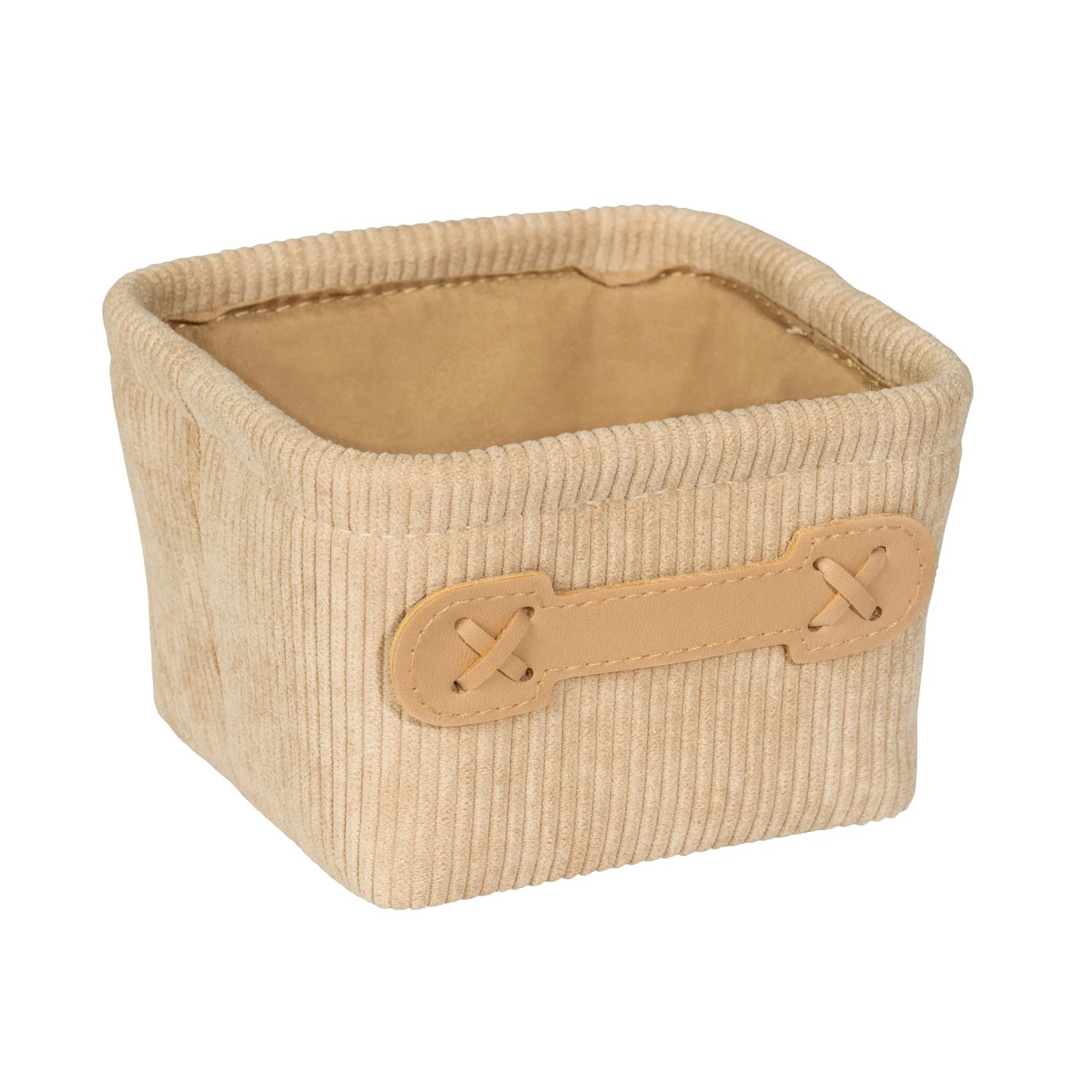 Wenko Cesta Da Bagno Anela Con Coperchio In Morbido Design A Corda 100% Poliestere Con Impugnatura In Pelle Artificiale Per Riporre Strumenti E Accessori Da Bagno, 19 X 10 X 14 Cm, Beige - 10