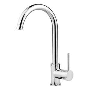 Rubinetto cucina monocomando Idrostile con flessibili 45 cm cromo lucido