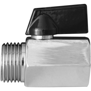 t.b.t. Raccordo per flessibile con maniglia nera e raccordo filettato.