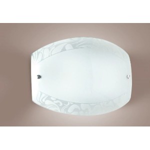 Applique LED bianca con motivo floreale per montaggio a parete.