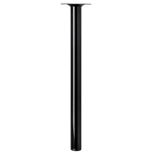 Gamba per tavolo Hettich nera, Ø 30 mm, altezza 400 mm, per costruzione mobili.