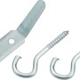 Set di fissaggio per tende a rullo e pacchetto con ganci e viti.