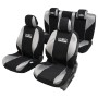 t.b.t. Set coprisedili auto, nero/argento, per accessori interni auto.