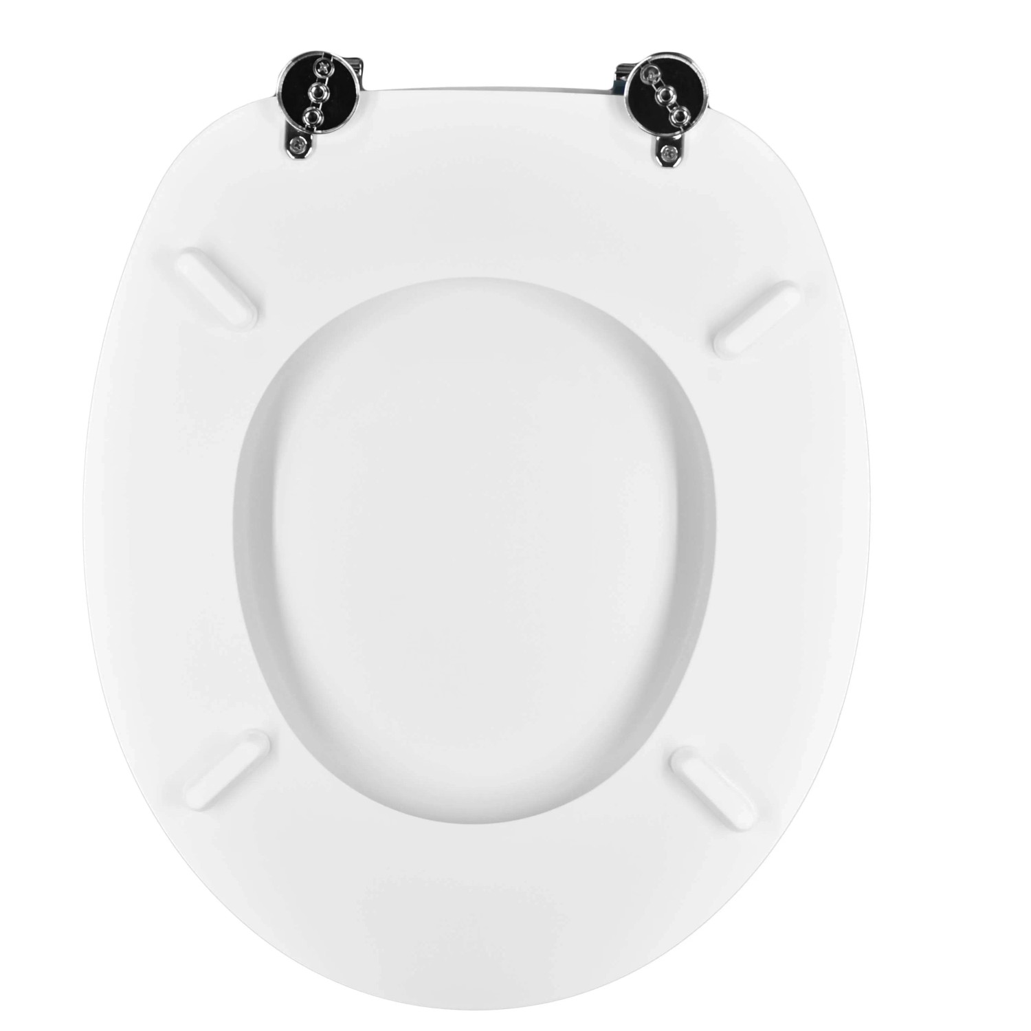 Sedile WC bianco t.b.t. della categoria Sedili WC, vista dall'alto.