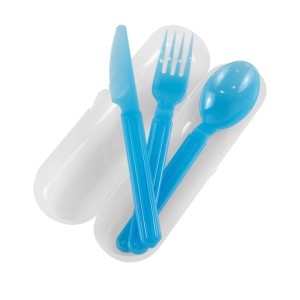 Set posate con custodia Foody colori assortiti