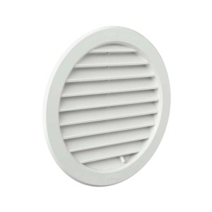 Griglia di ventilazione t.b.t. bianca rotonda per interni.