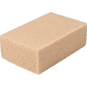 Spugna rettangolare beige CMI per la cura e la pulizia dell'auto.