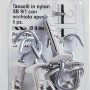 Tasselli Fischer in nylon con gancio, 6 pezzi. Tasselli universali.