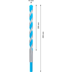 Punta Bosch Expert Multi Construction CYL-9, 14 mm, punta universale per diversi materiali.