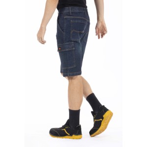Pantaloncini da lavoro blu con tasca cargo, parte della collezione abbigliamento da lavoro e accessori.
