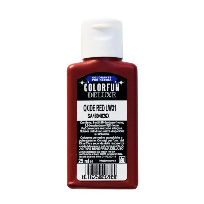 Colorante per resine epossidiche Colorfun Deluxe rosso ossido 25 ml