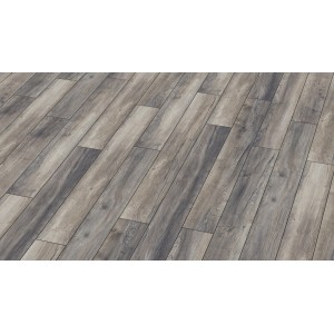 Dettaglio di pavimento laminato t.b.t. effetto legno, posato.