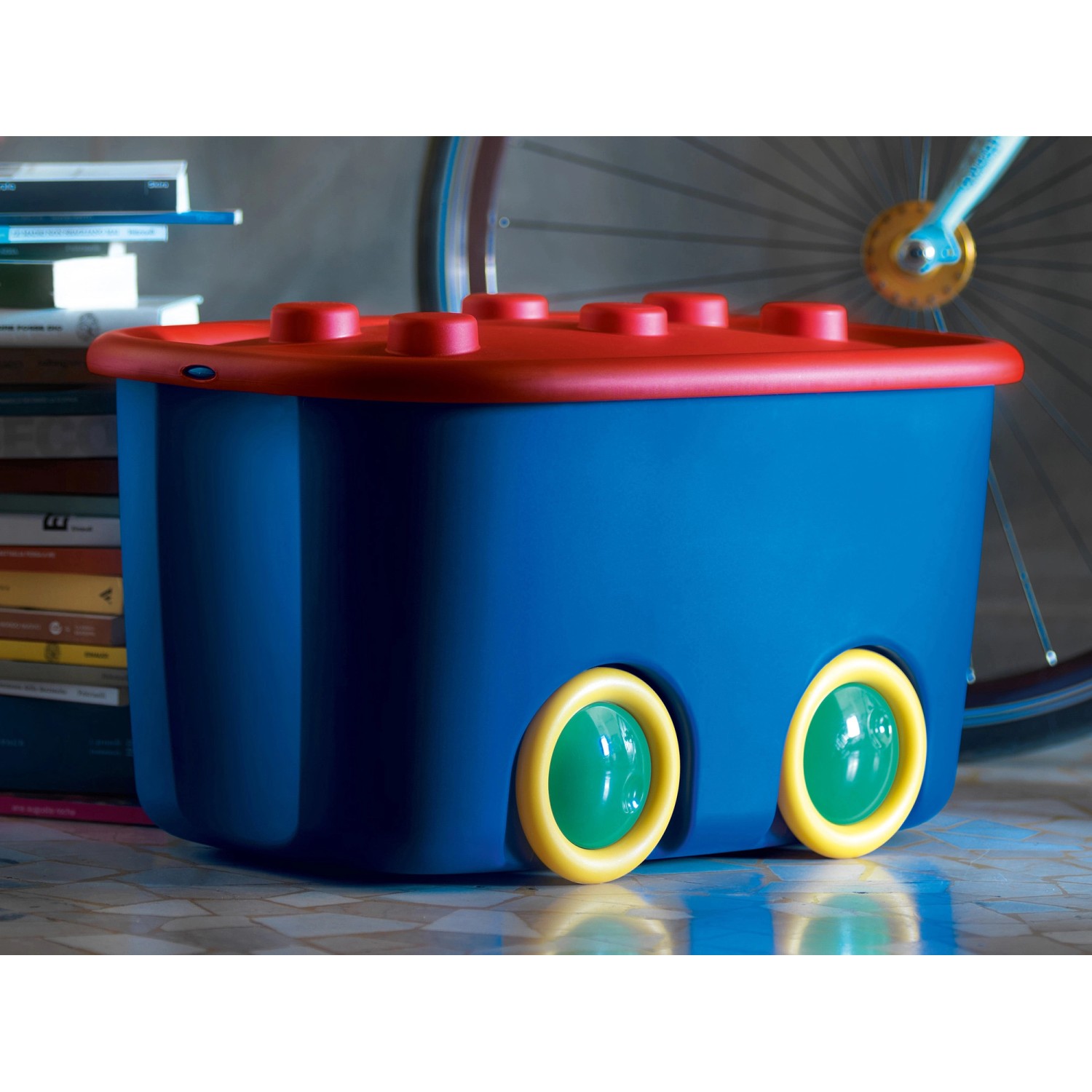 Contenitore con coperchio integrato - Fun Box 1,75L - blu