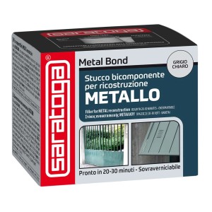 Stucco Saratoga Metal Bond, bicomponente, per riparazioni metalliche. Stucco per ricostruzione metalli.