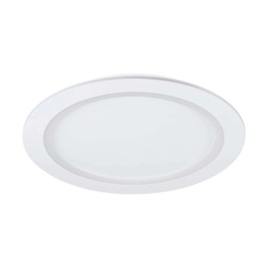 Plafoniera LED Eglo Padrogiano-Z bianca e rotonda, 59,5 cm, con funzione CCT-RGB per illuminazione d'atmosfera.