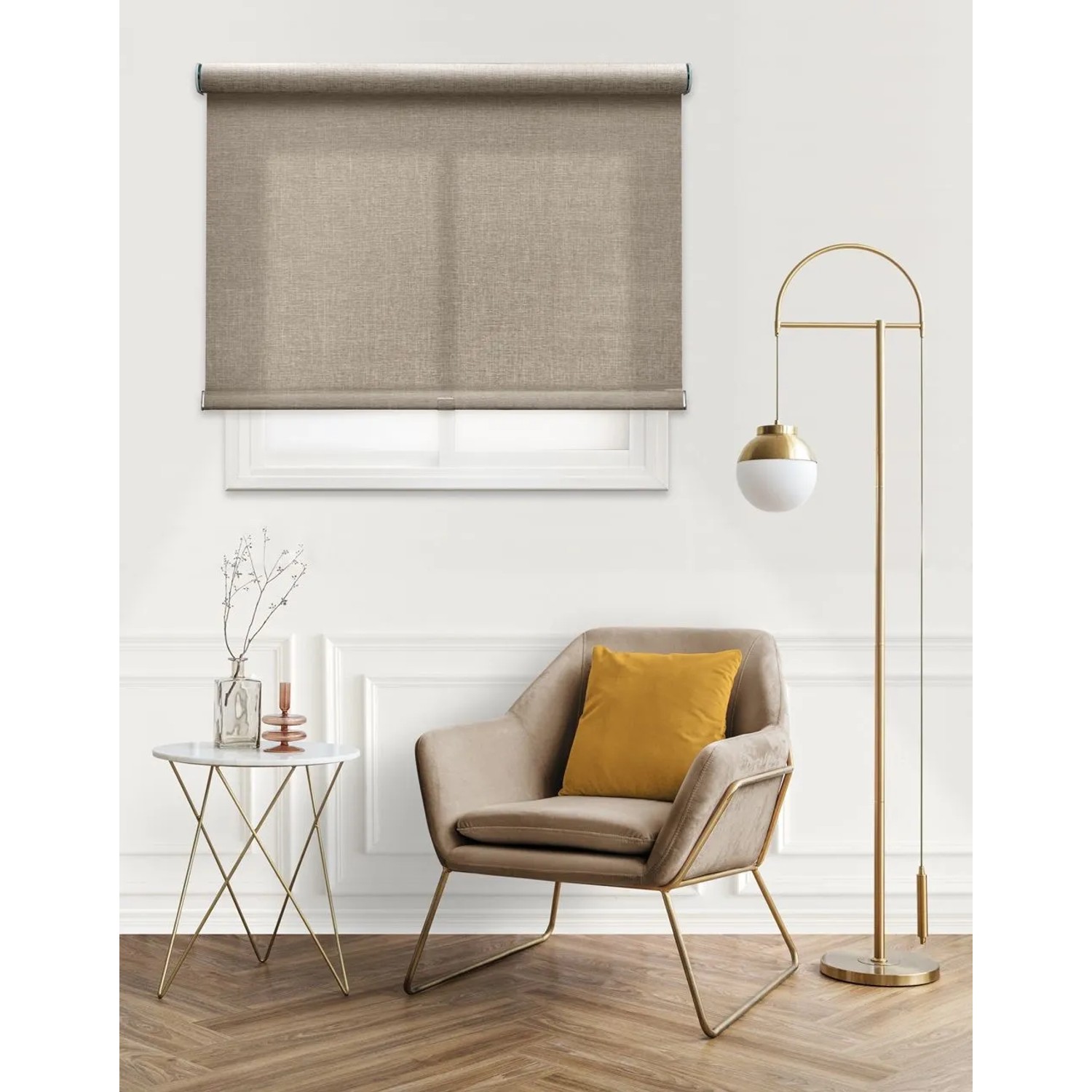 LIFA LIVING Tenda Oscurante Ad Anelli Grigia