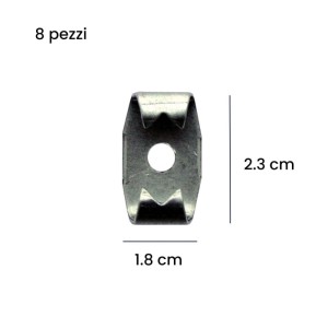 Grappini fermacintino tapparelle zincati set 8 pezzi
