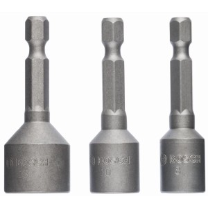 Set di tre inserti per avvitatori Bosch in diverse misure per avvitare.