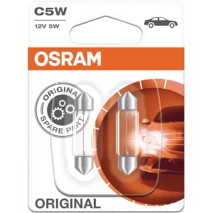 Osram C5W Lampadine a siluro Original, confezione da 2 per auto.