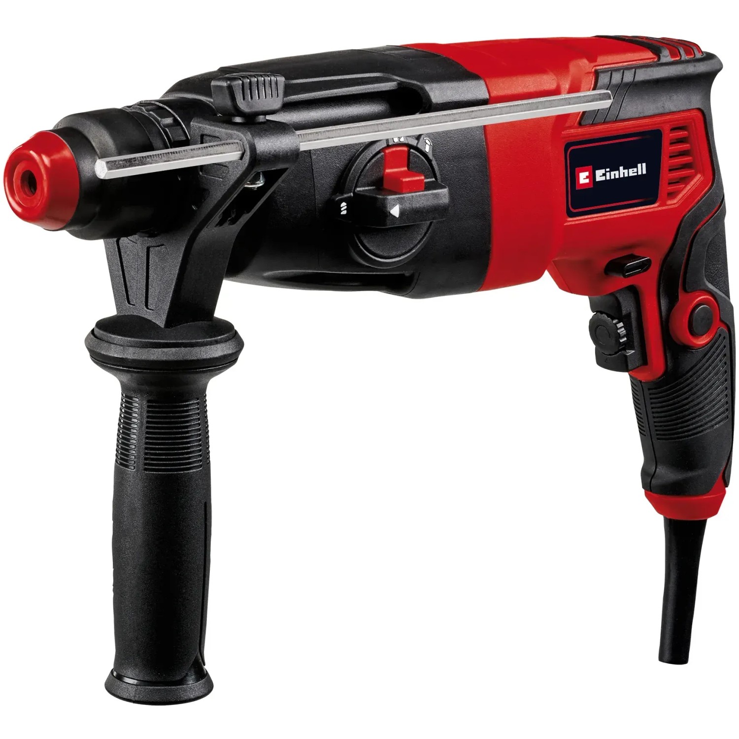 Martello perforatore Einhell TC-RH 620 4F Kit, 620W, con valigetta e arresto di profondità.