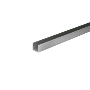Profilo a U in alluminio Arcansas, 6x6 mm, per protezione e supporto nelle costruzioni.