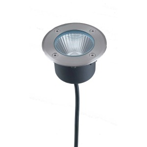 t.b.t. Faretto da incasso per esterno, color argento.