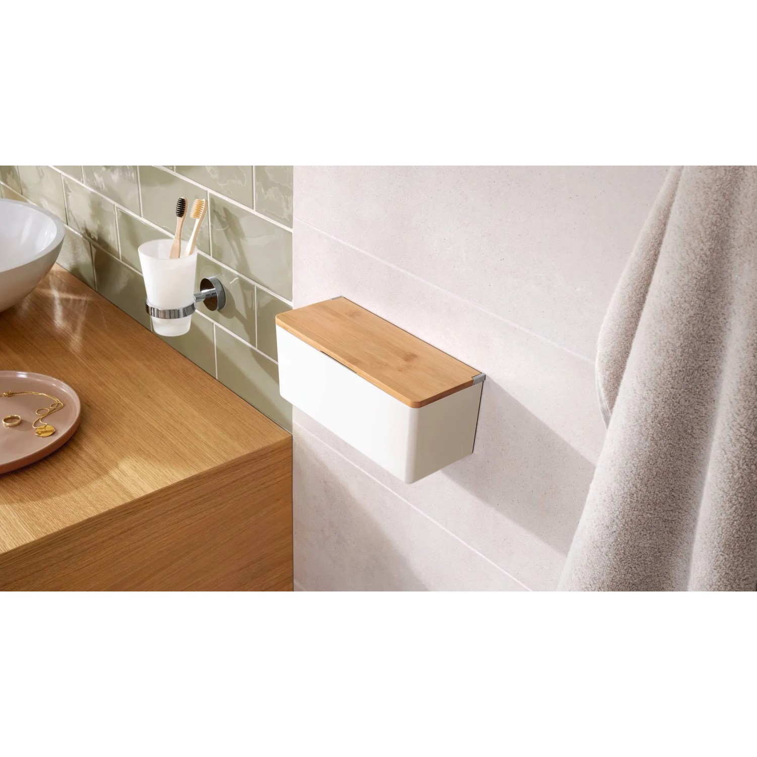 Scatole Portaoggetti con Coperchi 4pz Gialle 32x32x32cm Tessuto 288366