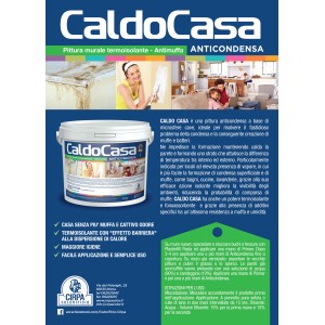 Pittura isolante CaldoCasa anticondensa, ideale per prevenire la muffa. Pittura murale termoisolante.