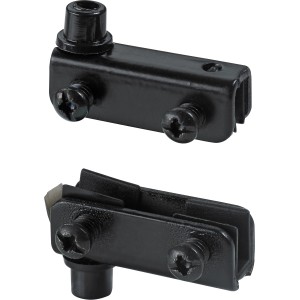 Dettaglio di cerniere per mobili t.b.t. nere.