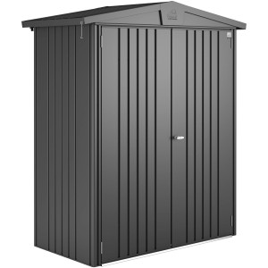 Casetta da giardino in metallo Biohort Europa, grigio scuro metallizzato, 1,3 m².