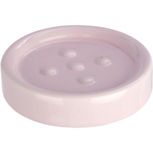 Wenko Porta Sapone Polaris in ceramica rosa pastello per bagno e cucina.