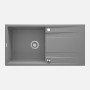 Lavello 1 vasca con gocciolatoio Idrostile Güines 520x203 mm grigio met