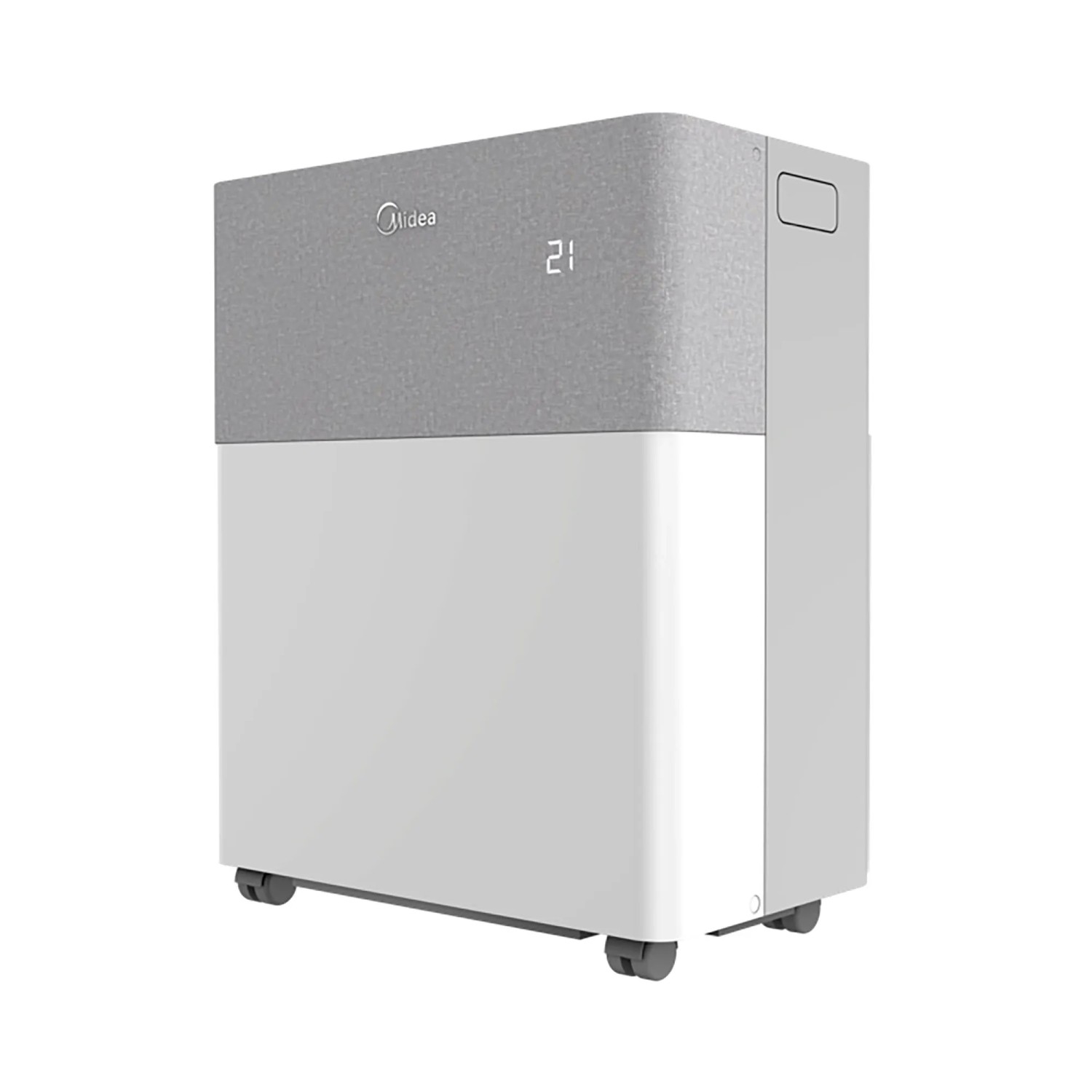 Condizionatore portatile Midea PortaSplit Cool bianco-grigio. Climatizzatore mobile con ruote e display digitale.